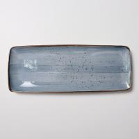 Блюдо прямоугольное VITAL 1, фарфор, синий, 31*12*2см