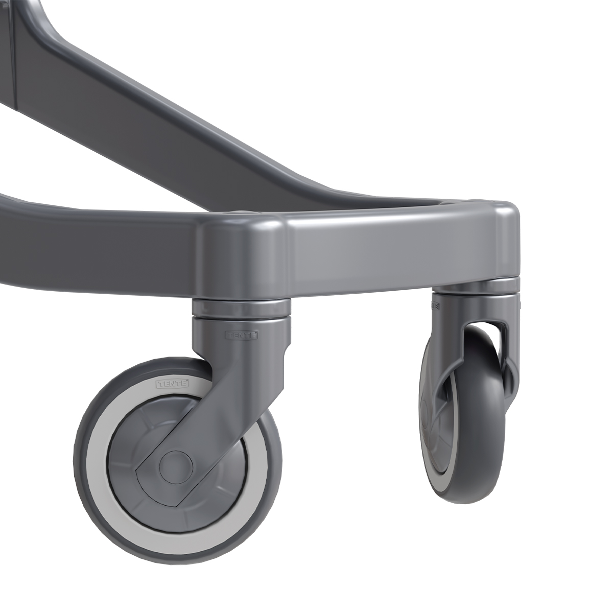 Пластиковая покупательская тележка DRIFT серая, c серым д\с