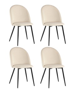 Стул Lilly велюр бежевый 4 шт.