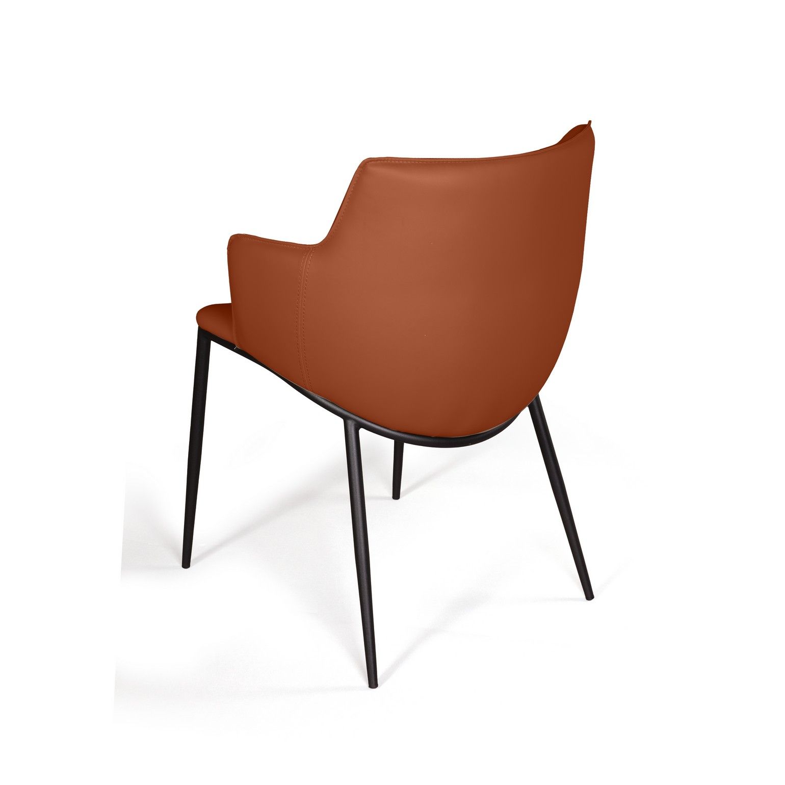 Стул с подлокотниками София, иск.кожа soft-touch, терракот