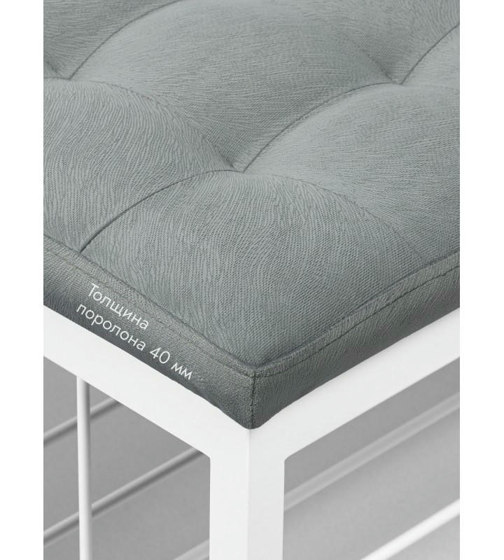 Банкетка Сканди-76-1 (серый/белый)