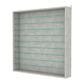 Витрина настенная с регулировочными полками №4-5Г-РЕГ, Метрополитан Грей