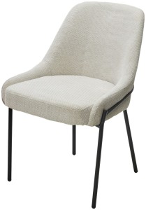 Стул ГАВИ (GAVI) цвет 157 светло-бежевый, ткань / черный каркас, ®DISAUR