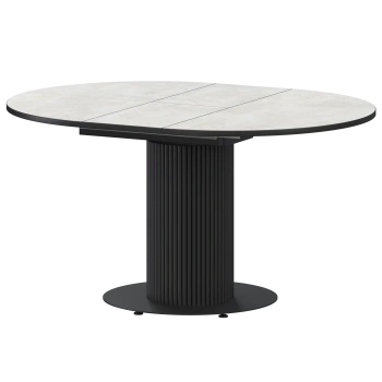 Стол раздвижной Амур Обеденные столы в пластике Амур 1000+300 (Н-3783) Лофт/Черный муар