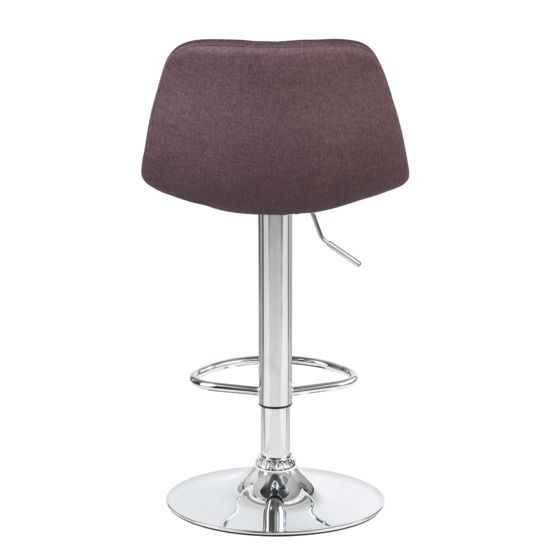 Барный стул СИЕНА, хром сталь, рогожка коричневый
