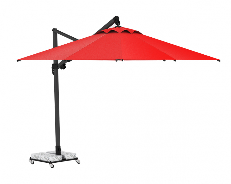 Зонт профессиональный 3х4 м Banana Plus черный, светло-серый