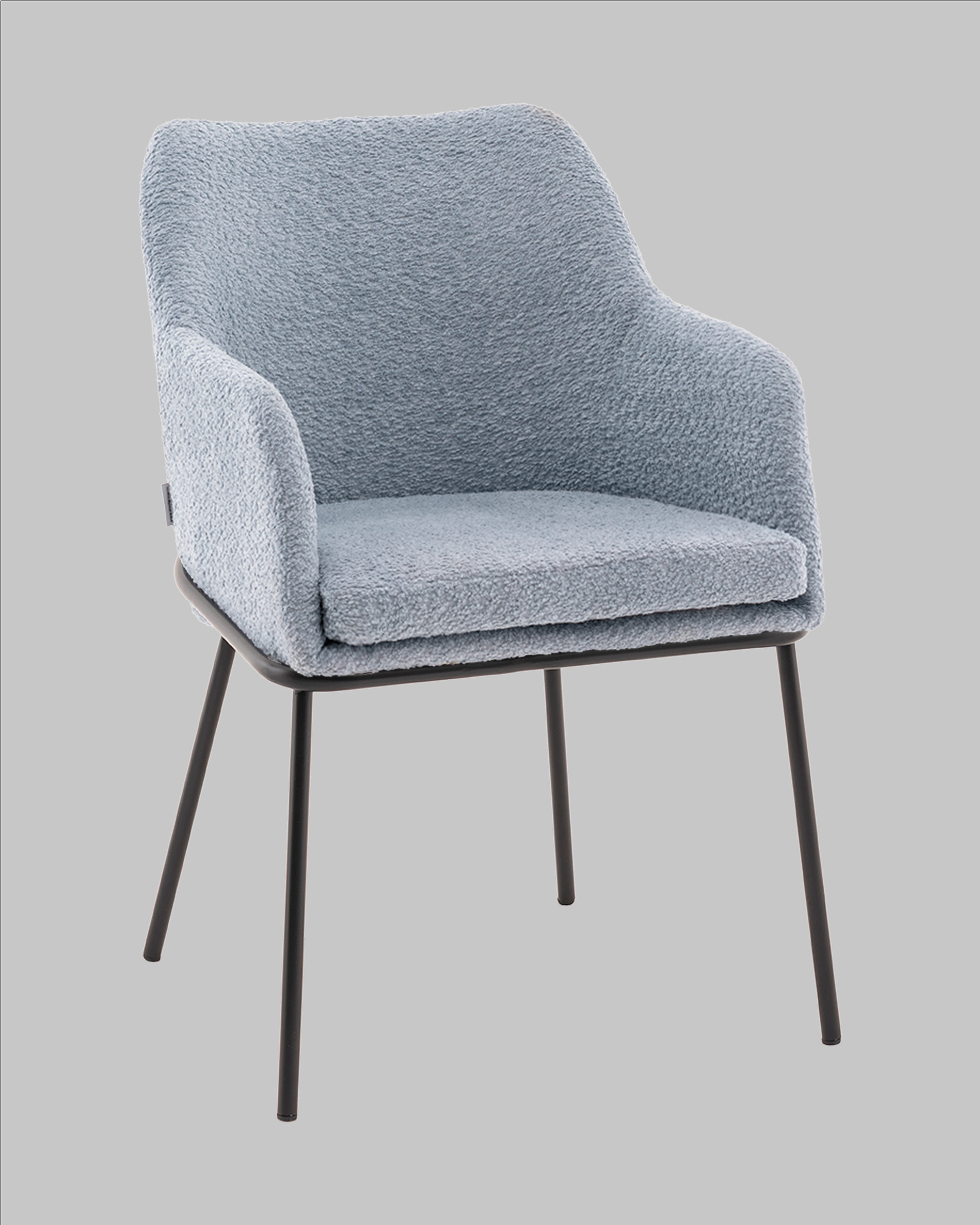 Стул с подлокотниками Кози new ткань букле синий