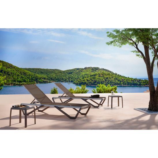 Столик пластиковый приставной Wave, тортора