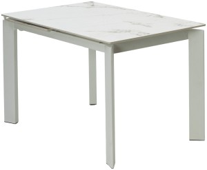 Стол КОРНЕР (CORNER) 120 цвет ГОЛДЕН ЖАДЕ (GLOSS GOLDEN JADE SOLID CERAMIC) / БЕЛЫЙ, ®DISAUR