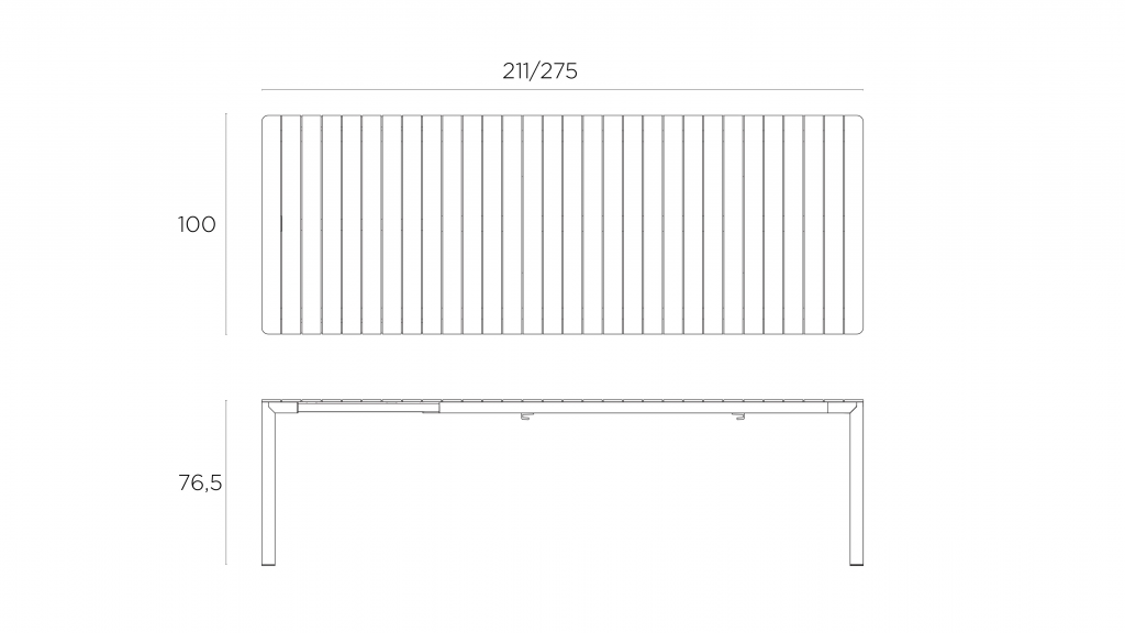 Стол пластиковый раздвижной Tevere 210 терра