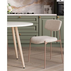 Стул Doe без подлокотников светло-бежевый бежевые ножки