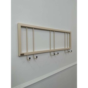 Вешалка настенная металлическая с крючками -73 (бежевый)
