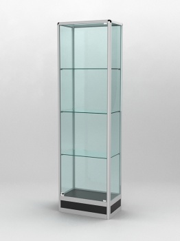 Витрина "ПРОФИЛЬ ПОДИУМ" №4-300-2 (задняя стенка - стекло), Черный