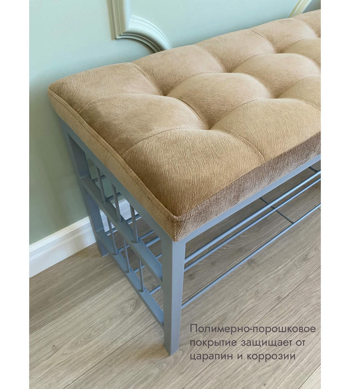 Банкетка Сканди-96-2 (светло-коричневый/серый)