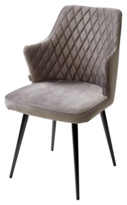 Стул ГЕРМАН (HERMAN) 360 град. ГРАФИТ #14, велюр / черный каркас