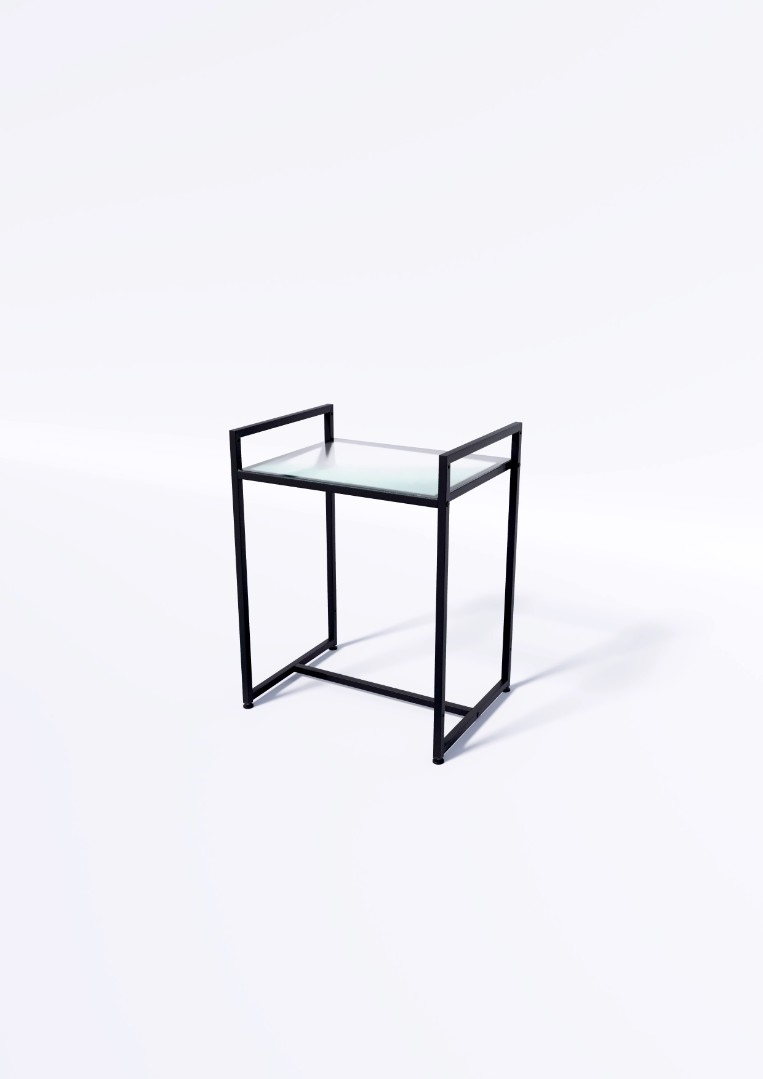 Стол TEVOLO демонстрационный черный-дуб сонома В75Ш60Г45