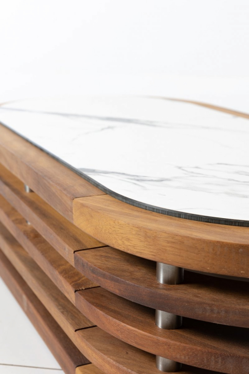 Столик деревянный кофейный Spain натуральный