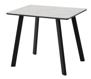 Стол ТИК ТАК 90  цвет ОНИКС, керамика / Черный каркас