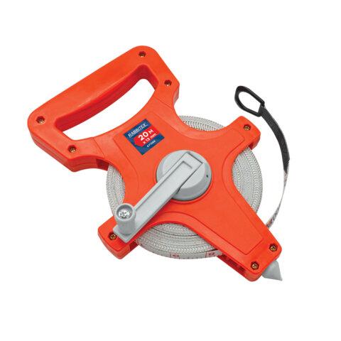 Рулетка геодезическая 20м х 13мм, лента фибергласс, открытый корпус, RABBITEX, 671366