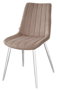 Стул FLIP бежевый, велюр G108-74 / белый каркас