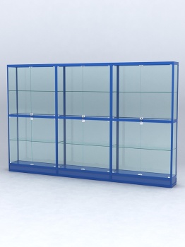Витрина "АЛПРО" №4-3м-300-2 (задняя стенка - стекло), Синий