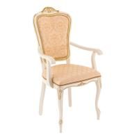 Стул Руджеро с подлокотниками, патина золото/ бежевый