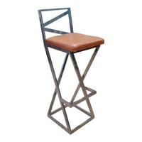 Стул барный Лофт, каркас хром, коричневая экокожа цена 5 508.50 ₽ Стул барный Лофт, каркас хром, коричневая экокожа