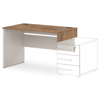 Стол концевой T-31л/пр Лавана - Lavana цвет Таксония медовая и Бежевый песок