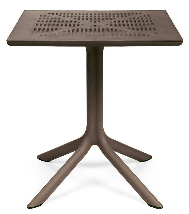 Стол пластиковый обеденный Clip 70 табак