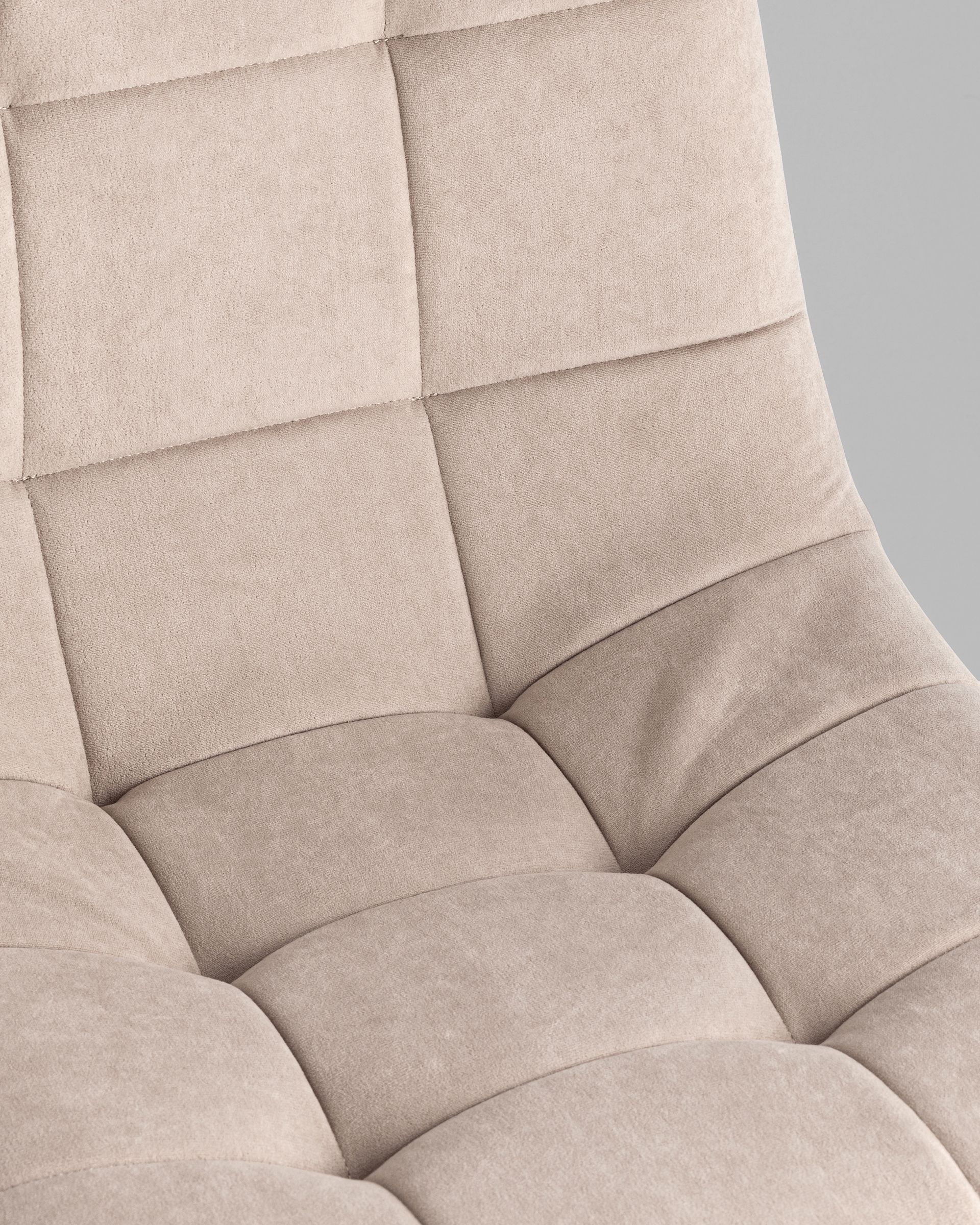 Стул Одди Original полубарный велюр серо-бежевый