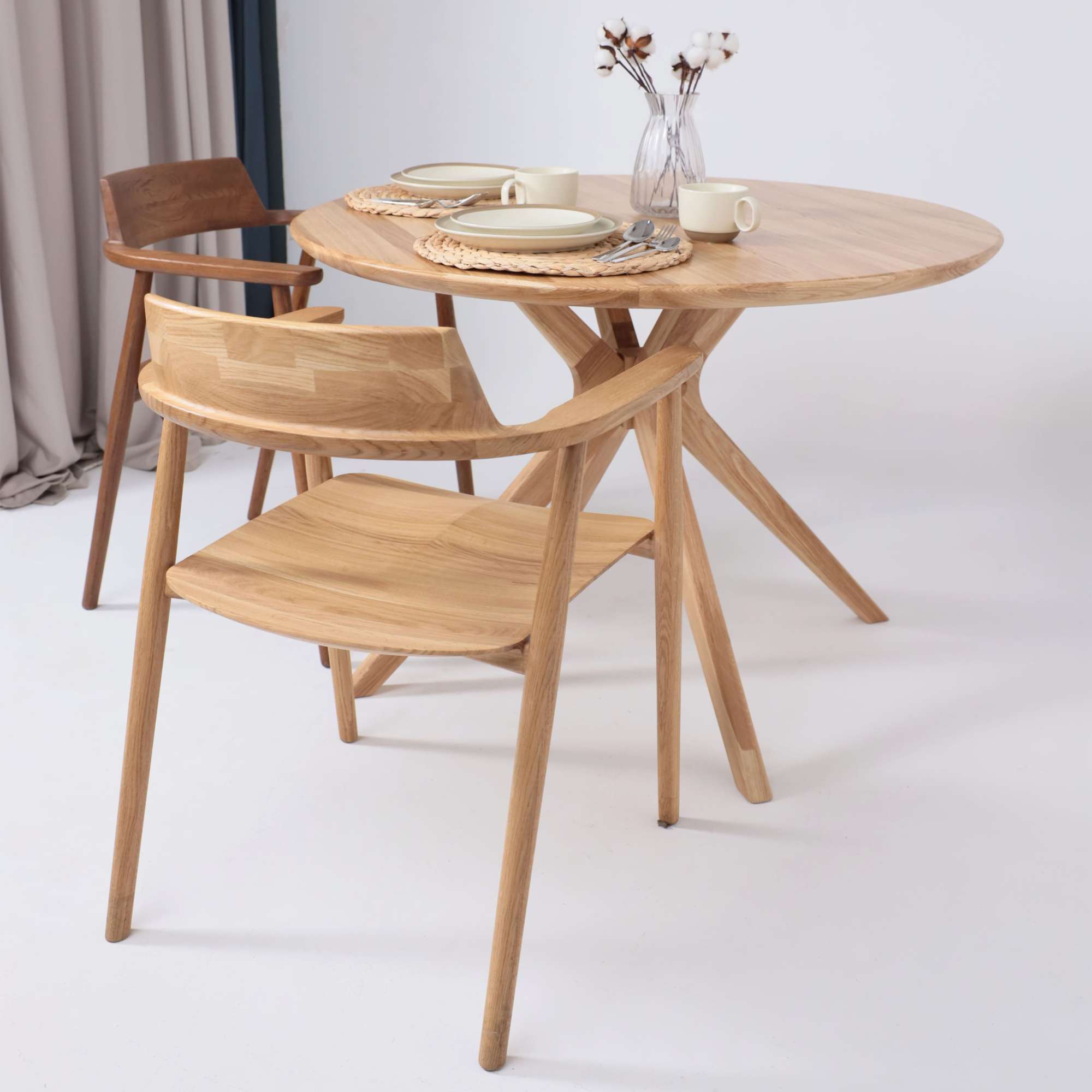 Стул Самурай, дуб натуральный, покрытие коньяк