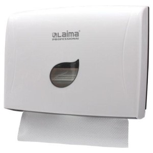 Диспенсер для полотенец LAIMA PROFESSIONAL ECO (Система H2), Z-сложения, белый, ABS-пластик, 606547