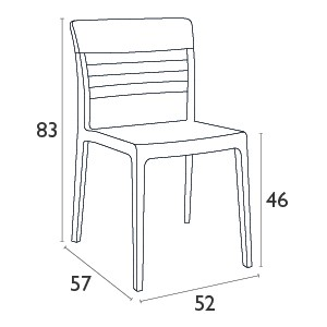 Стул пластиковый Moon черный, красный