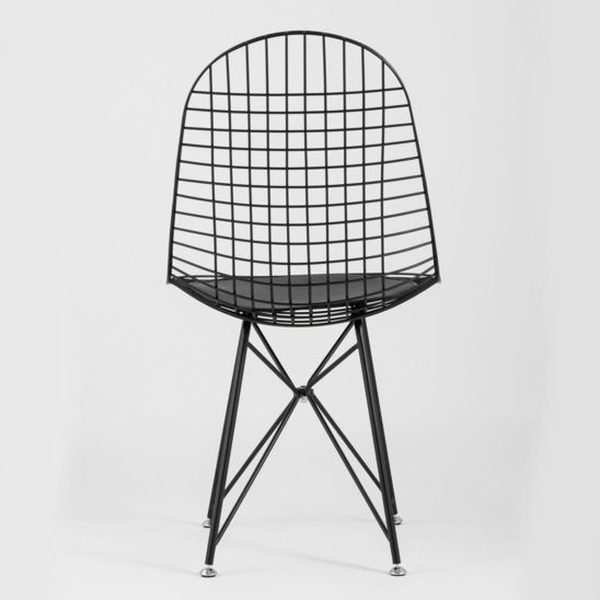 Стул обеденный Eiffel черный, с черной подушкой цена 14 938.50 ₽ Стул обеденный Eiffel черный, с черной подушкой