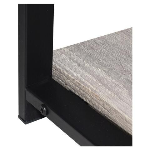 Стол на металлокаркасе BRABIX "LOFT CD-006", 1200х500х730 мм, 2 полки, цвет дуб антик, 641225