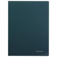 Папка с металлическим скоросшивателем и внутренним карманом BRAUBERG "Диагональ", темно-зеленая, до 100 листов, 0,6 мм, 221354