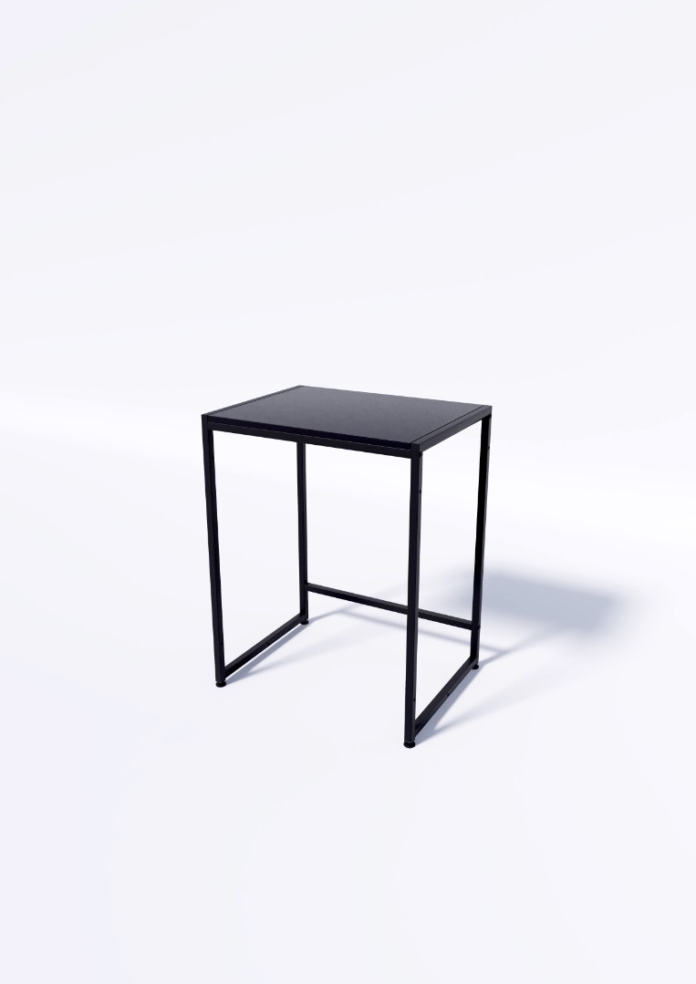 Стол TEVOLO демонстрационный черный-дуб сонома В75Ш60Г45