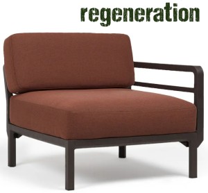 Модуль правый/левый пластиковый с подушками Maximo Elemento Terminale DX/SX терра, корица