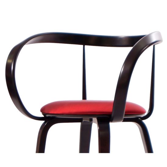 Стул Ува L, красный/ венге