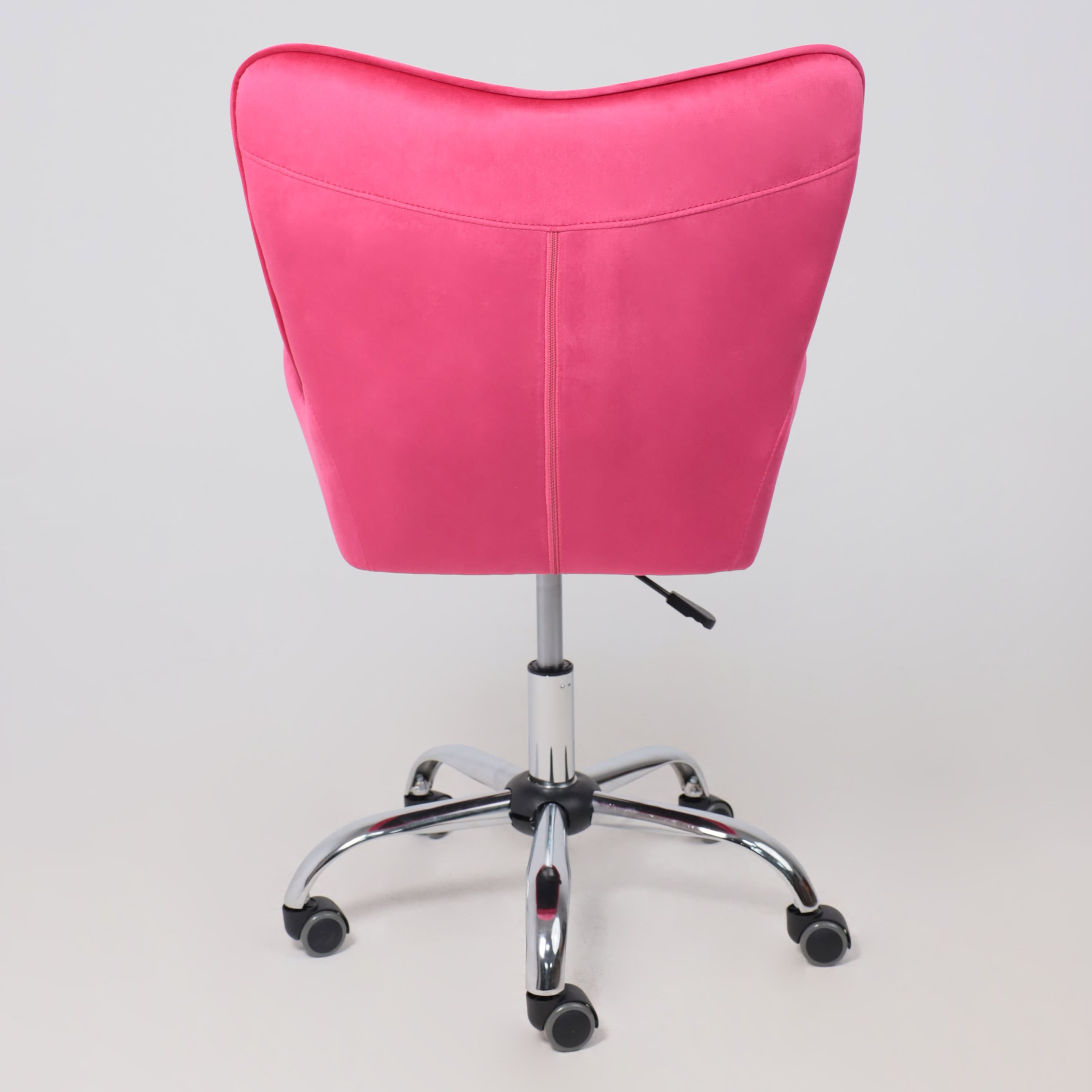 Кресло поворотное Bella, фуксия, велюр