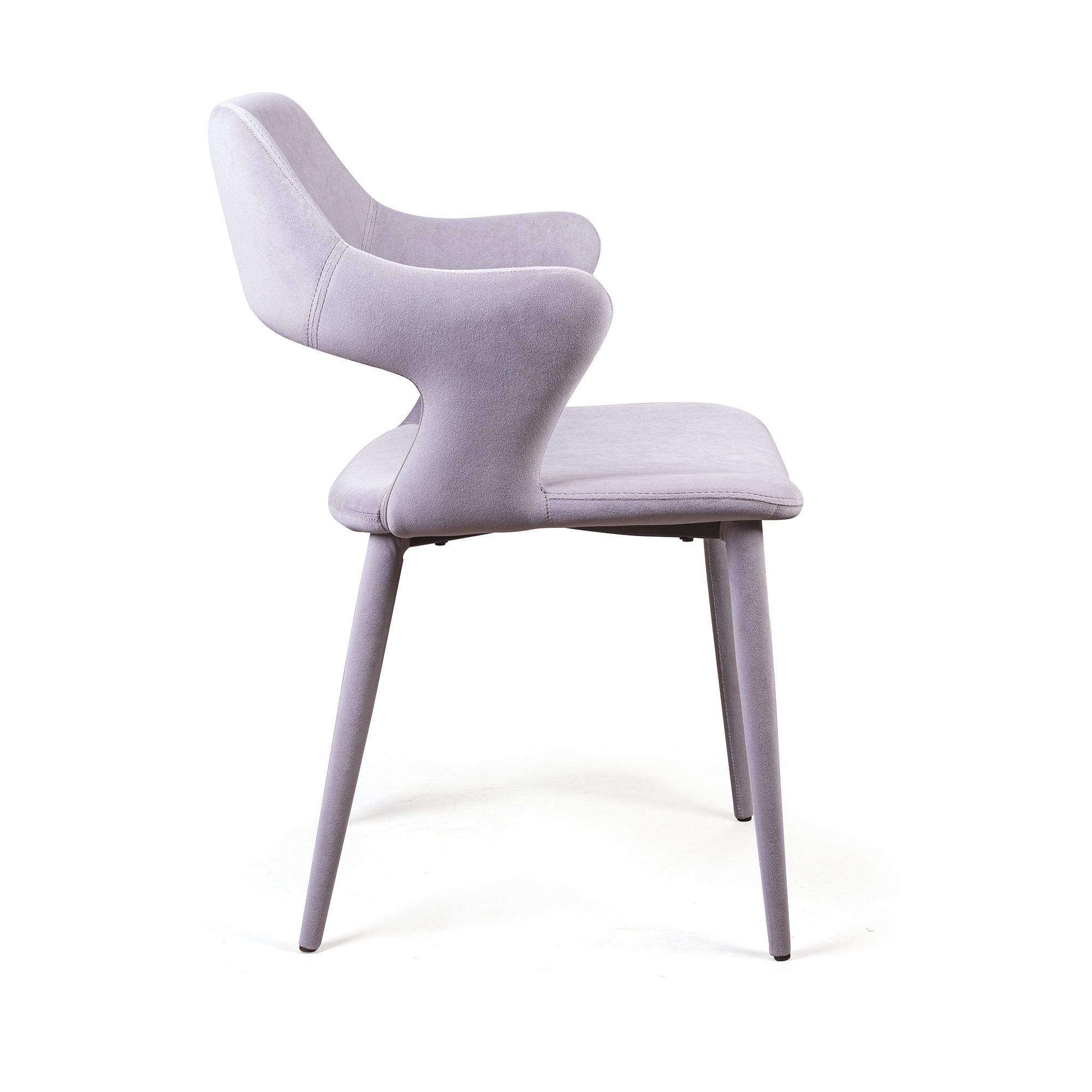 Стул Вудди, бархат серый