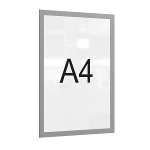МАГНЕТИК А4 Рамка-слайд для информации магнитная серая (5 штук)