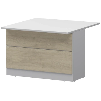 Модуль приставной низкий Ресепшен Смарт СМР-14.10 Белый/Кронберг