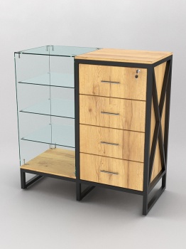 Прилавок "ЛОФТ СТИЛЬ" №12-22+13, Дуб Золотистый