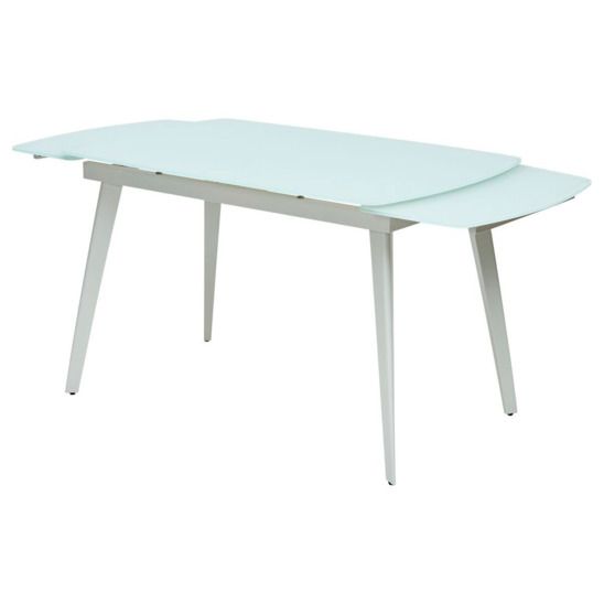 Стол Eliot, белое стекло/ белый каркас