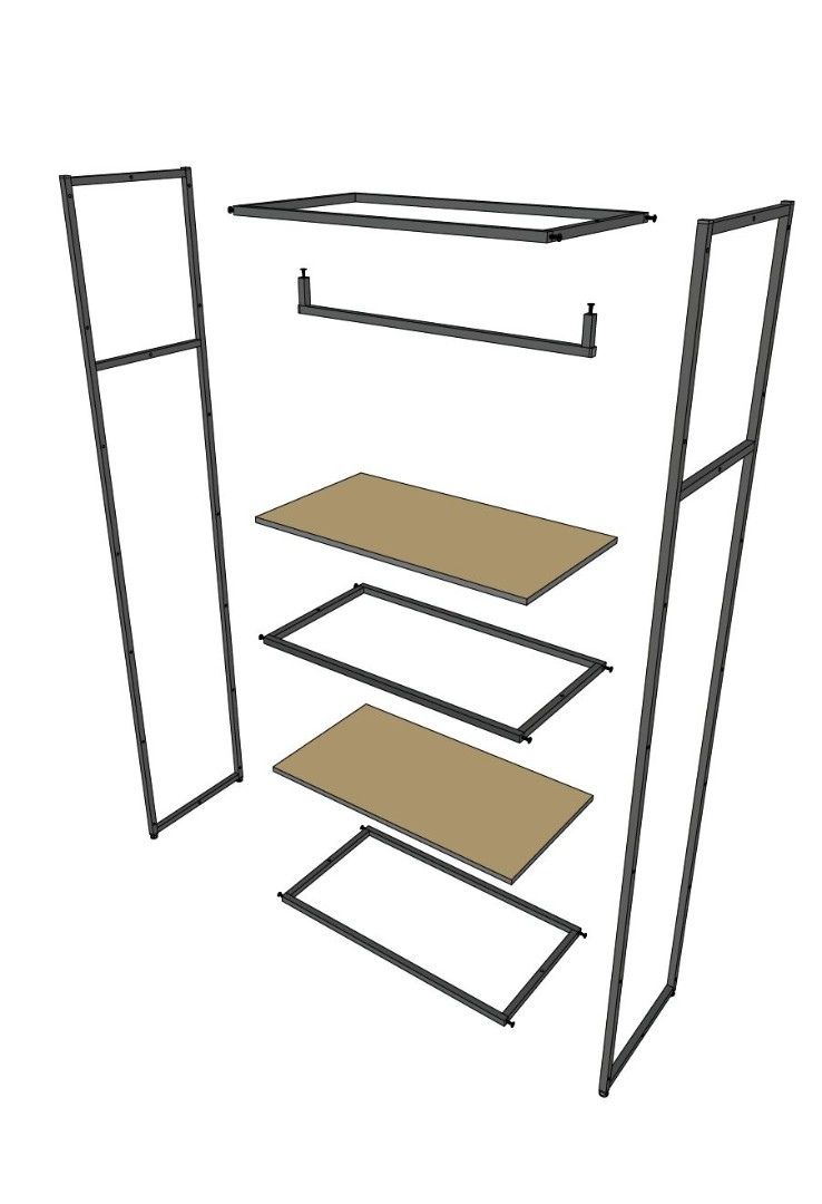 Стеллаж для одежды A2290-09 220х90х45