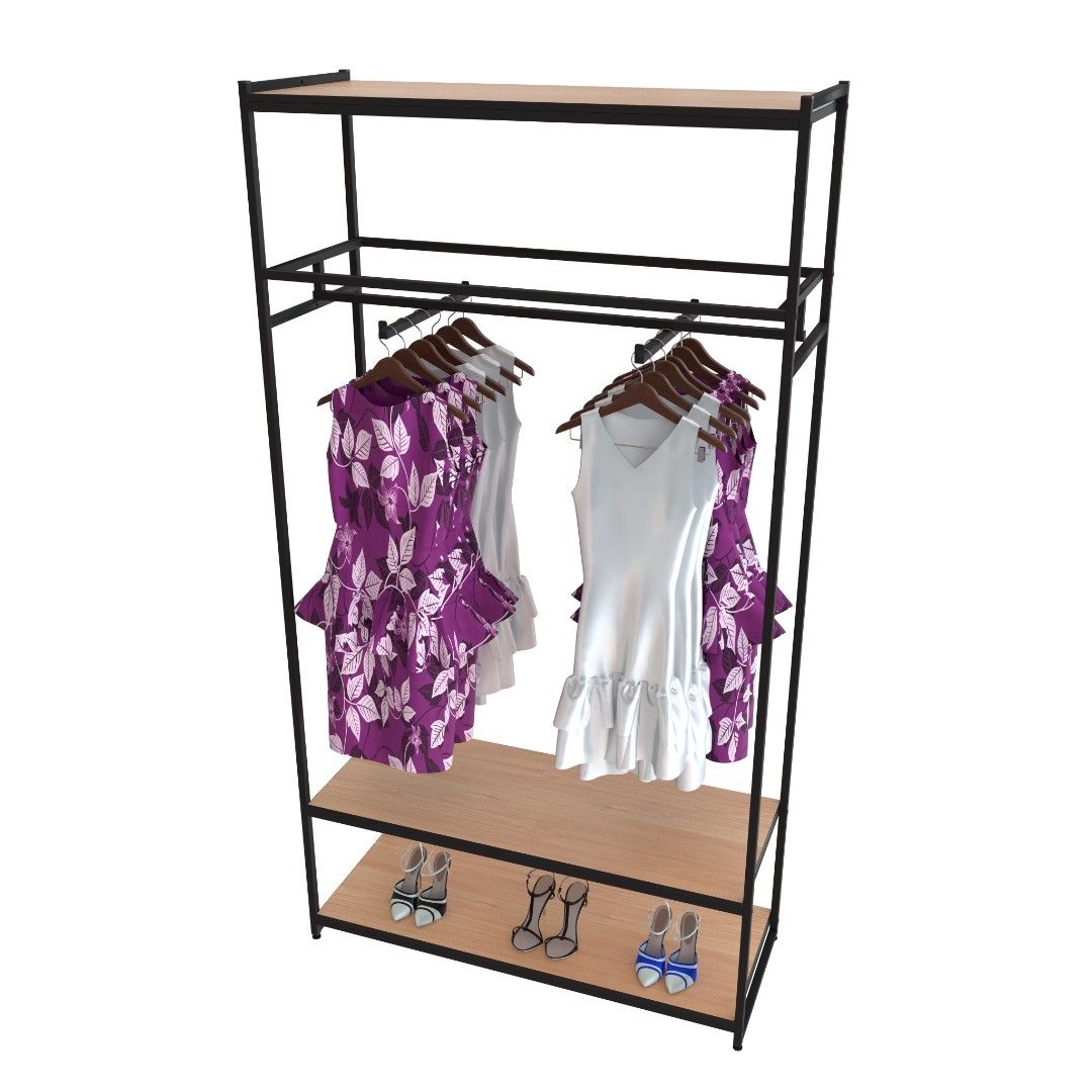 Стеллаж для одежды в стиле Лофт A22120-12