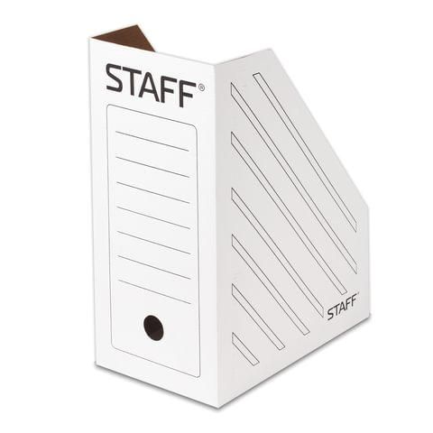 Лоток вертикальный для бумаг (250х320 мм), увеличенная ширина 150 мм, до 1400 листов, микрогофрокартон, STAFF, БЕЛЫЙ, 128884