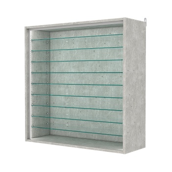 Витрина настенная с регулировочными полками №4-5ГГ-РЕГ-П, Метрополитан Грей