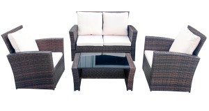 "Портленд" лаунж-зона из искусственного ротанга на 4 персоны